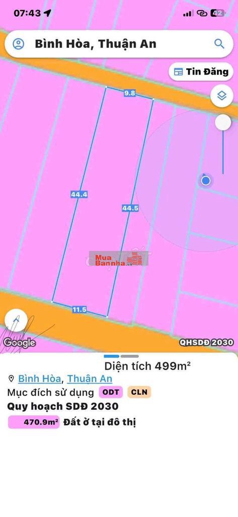 Biệt Thự Sân Vườn 500m Bình Hòa, Thuận An 9tỷ390