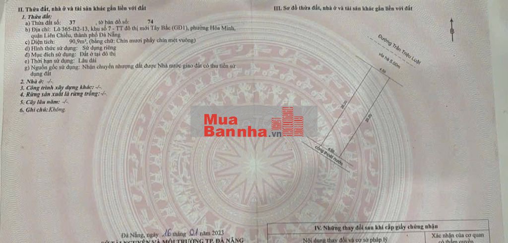 🏩 Bán nhà mt đường 10m5 Trần Triệu Luật, 90m2, 5.x tỷ tl