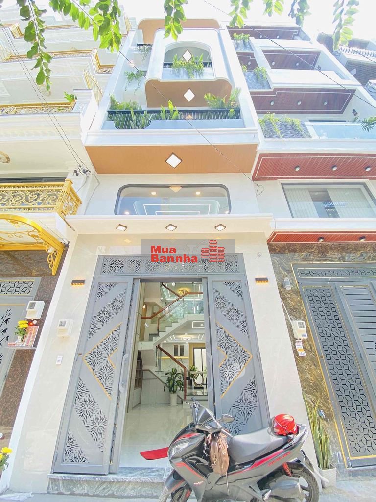 NHÀ ĐẸP MỚI HẺM THÔNG XE HƠI. NỘI THẤT CAO CẤP