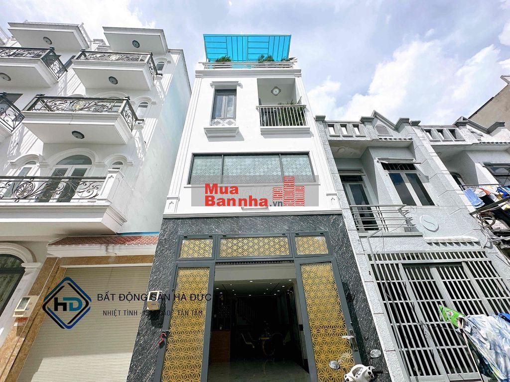 Nhà trệt lửng 2 lầu 4x12 hẻm nhựa 8m có vỉa hè