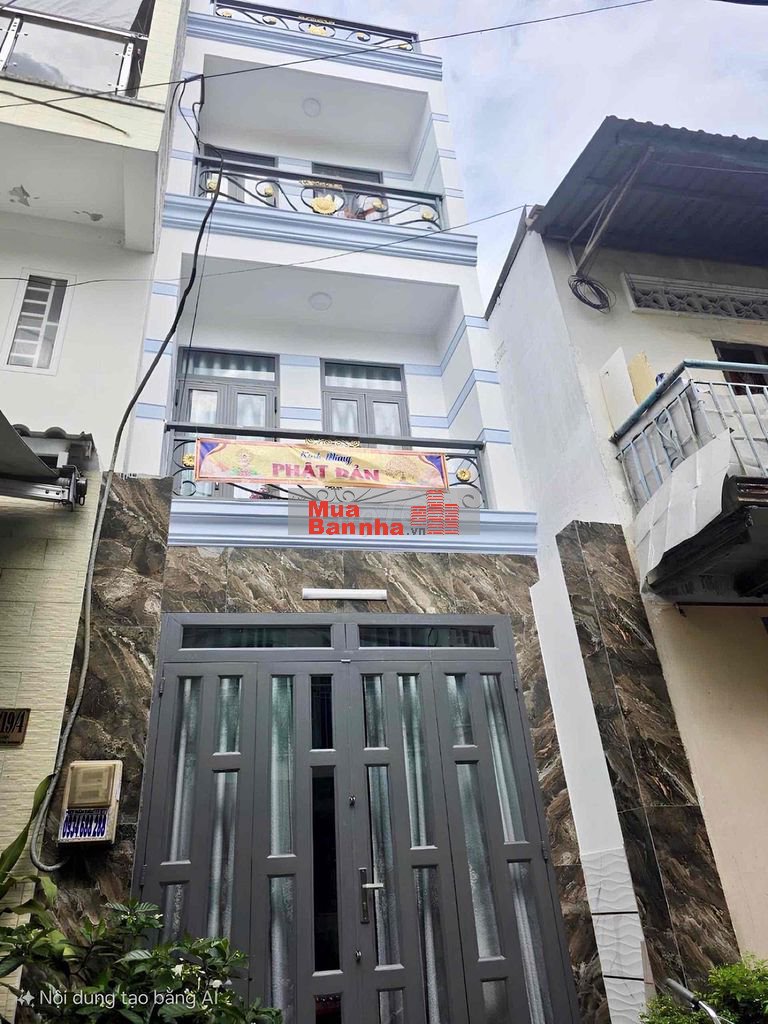 Đường Xe Hơi 5m - Nhà Đúc 4 Tầng - 3PN - Hạ 1OOTr - Cạnh TênLửa Aeon -