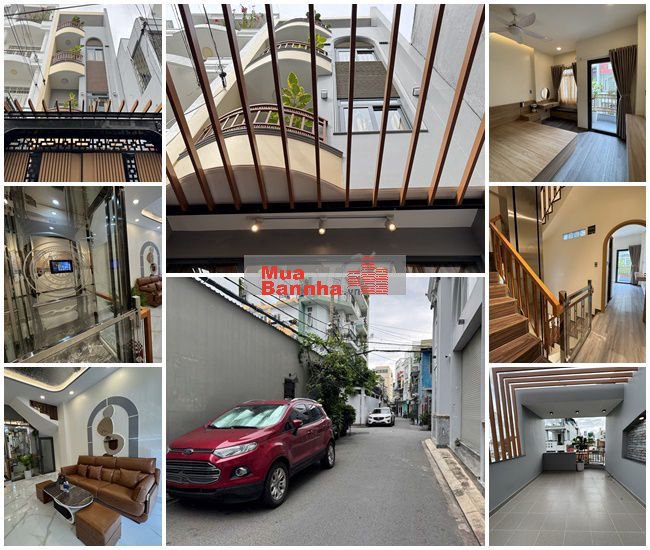 3lầu+s.thượng (3,5mx18m=63m2)+thang máy,5 phòng ngủ, hẻm 6m Lê Văn Sỹ