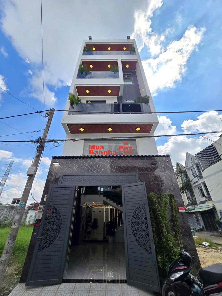Nhà Đẹp Ngang 5m ,dài 16m.Xây 4 Lầu Đường Tân chánh Hiệp 18.Q12