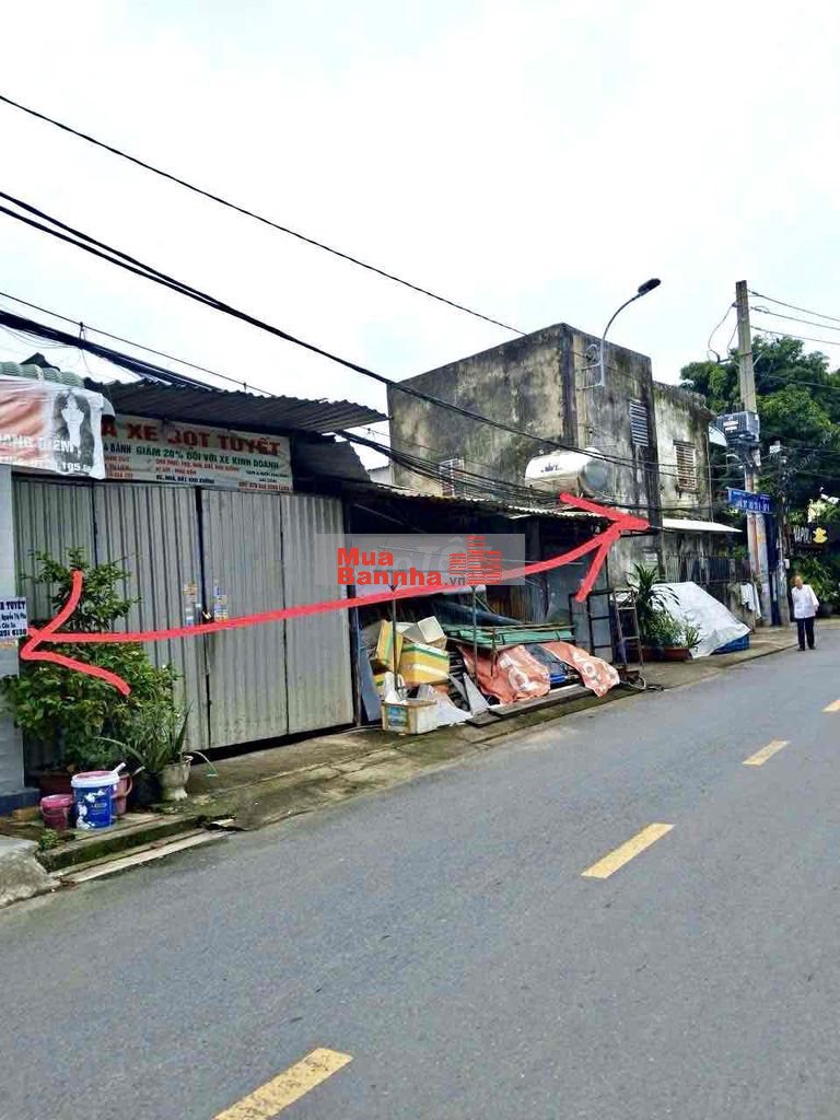 Nhà Nát Mặt Tiền Nhựa Đông Thạnh 13x10 Nở Hậu Shr 115m2