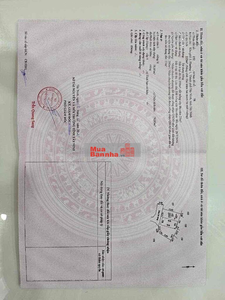 Giảm Mạnh Căn Nhà 220m2 hẻm 209 CMT8, KP3,P1, Tp Tây Ninh