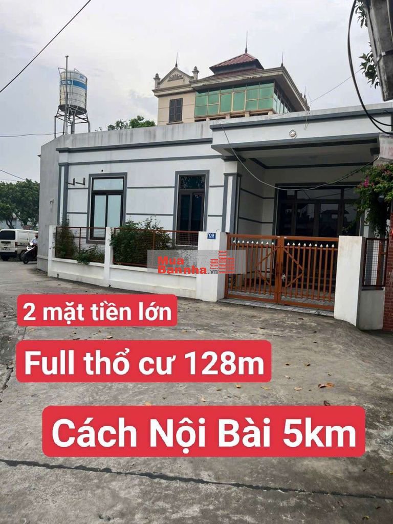 Nhà 2.7x tỷ Full Thổ Cư 128m 2 mặt tiền rộng Ven Hà Nội Gần Nội Bài