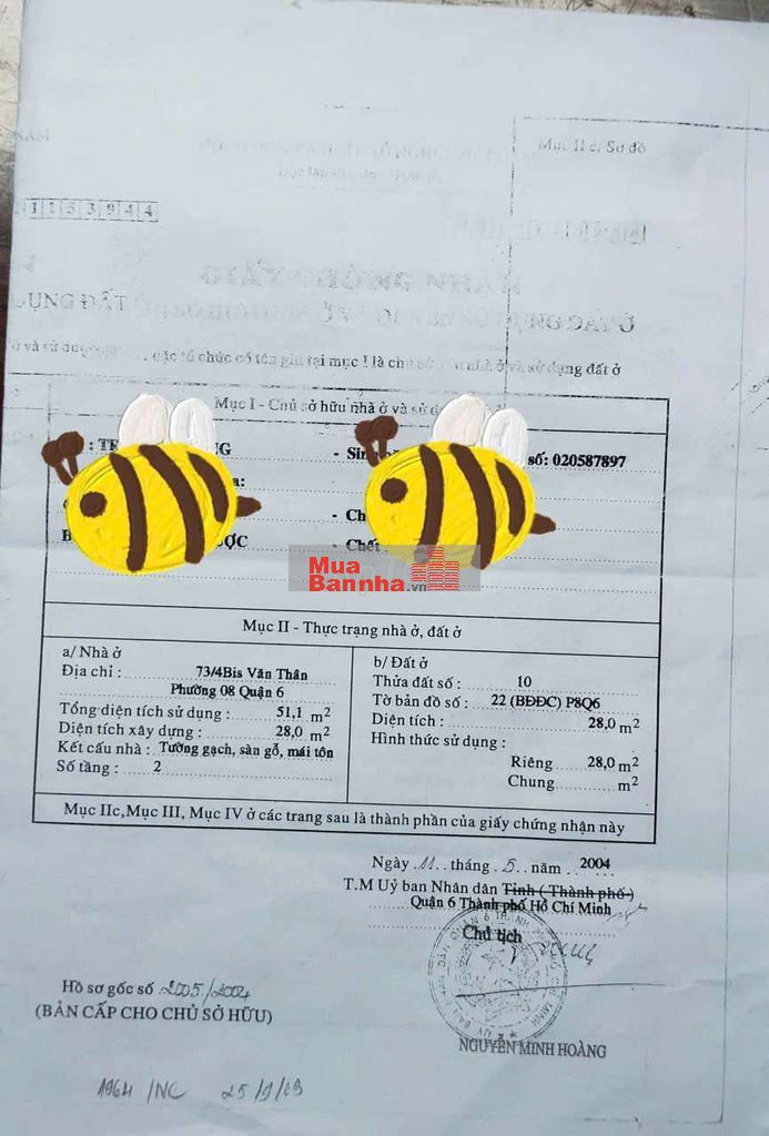 Bán nhà Shr Đường Văn Thân, Quận 6