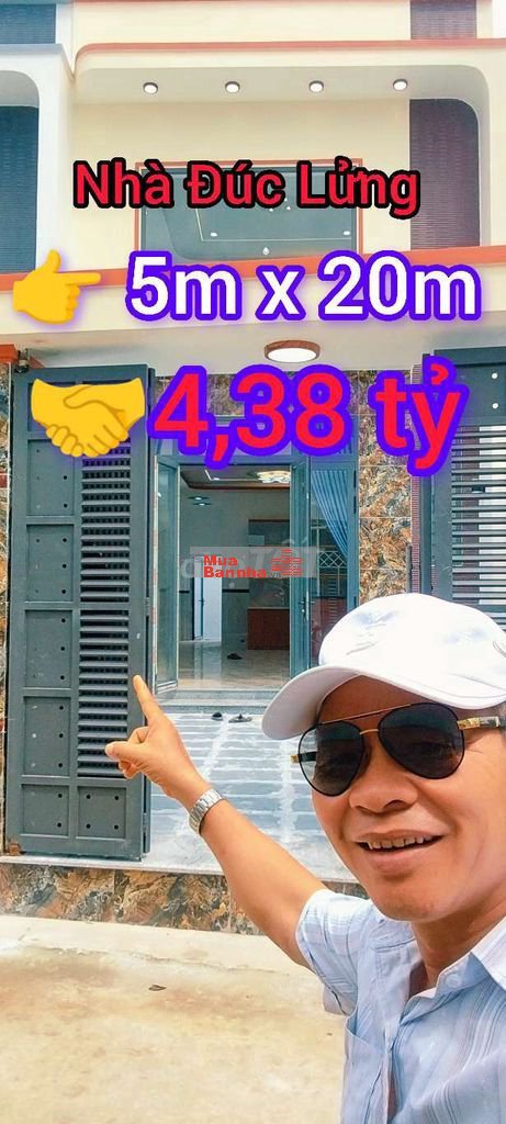 BÁN NHÀ MỚI ĐÚC LỬNG GẦN ĐƯỜNG PHAN VĂN HỚN 5M X 20M