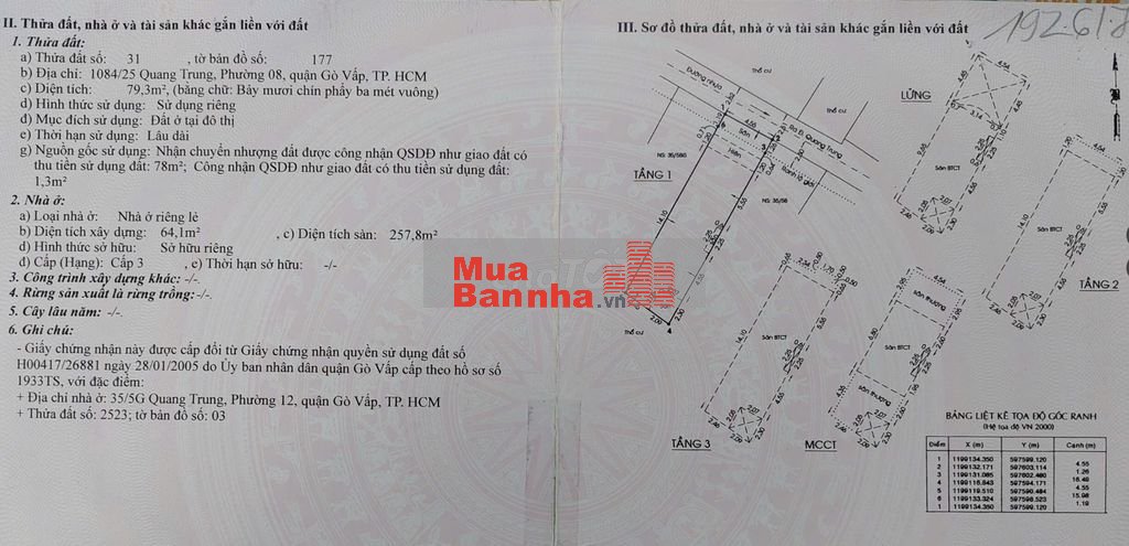 Bán Nhà Quang Trung Gò Vấp