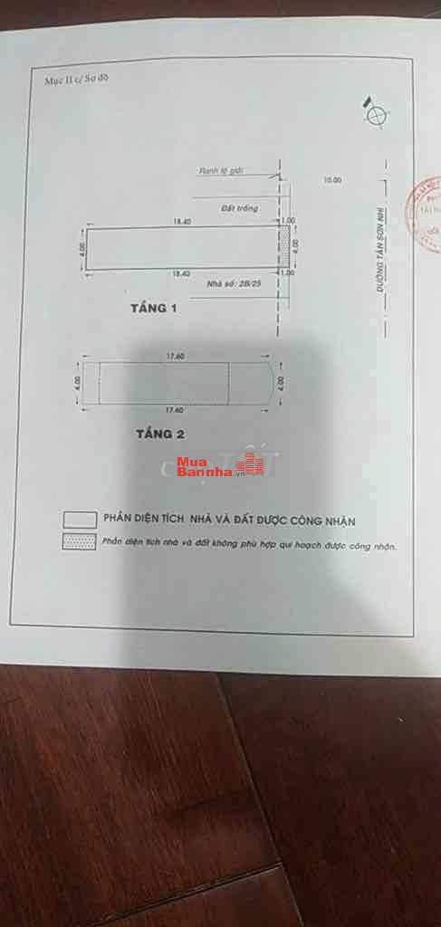 MTKD Tân Sơn Nhì , 4X20M , khúc kinh doanh đỉnh ngay tiến bộ