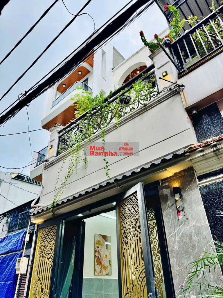 Nhà 3,6 x 19 đúc 1 trệt 2 lầu hẻm xe hơi Quang Trung phường 8 gò vấp