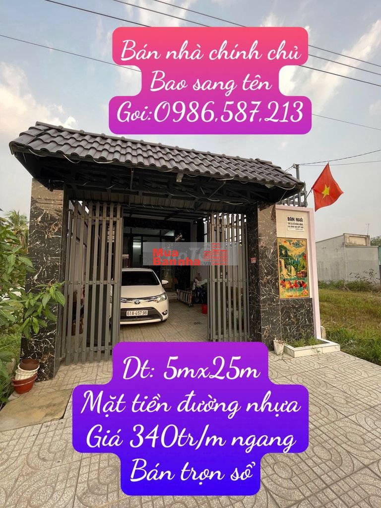 Bán Nhà Chính Chủ Mặt Tiền Nhựa 5x25 (Bao Sang Tên)