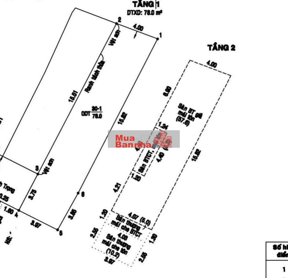 Nhà 4×20m 2 tầng hẻm đường Trịnh Đình Trọng 20m
