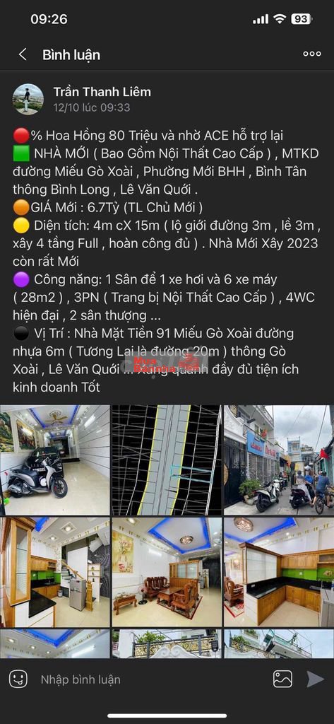 bán nhà mặt tiền miếu gò xoài