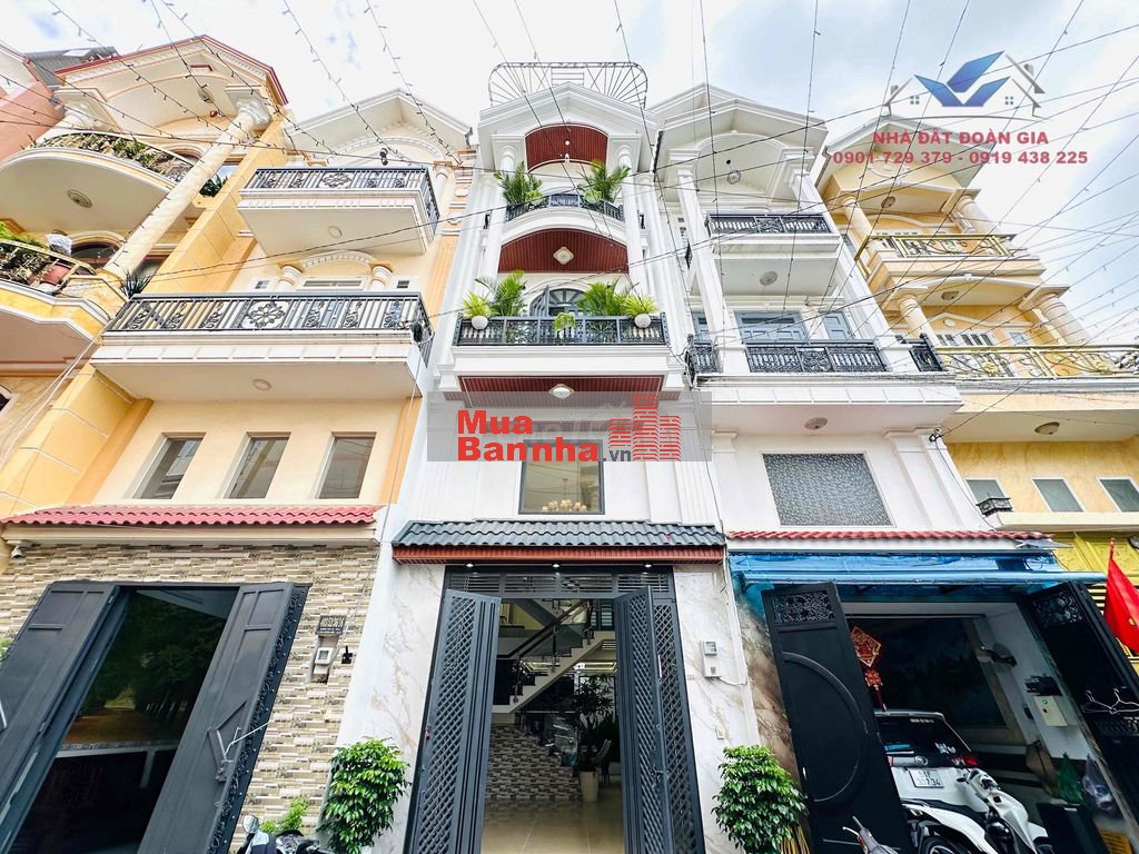 Nhà 4.3Mx13M xây 4.5 tầng Full NT,Hẻm Nhựa 8M Đường Huỳnh Thị Hai