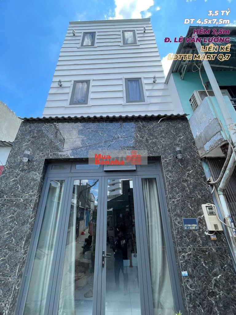 CHỈ 3,5 TỶ NHÀ MỚI 3 TẦNG 4 P. NGỦ 4,5x7,5m~32m2 Đ. LÊ VĂN LƯƠNG Q.7