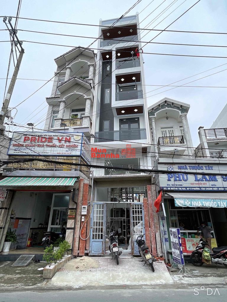 siêu phẩm 6 tầng có Thang Máy Mặt Tiền kd Đường Huỳnh Thị Hai.Q12