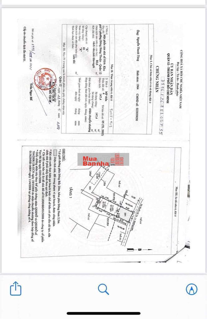 🏡 BÁN NHÀ CẤP 4 SHR 147M2 – ĐƯỜNG XE HƠI – PHƯỜNG ĐÔNG HƯNG THUẬN, Q12