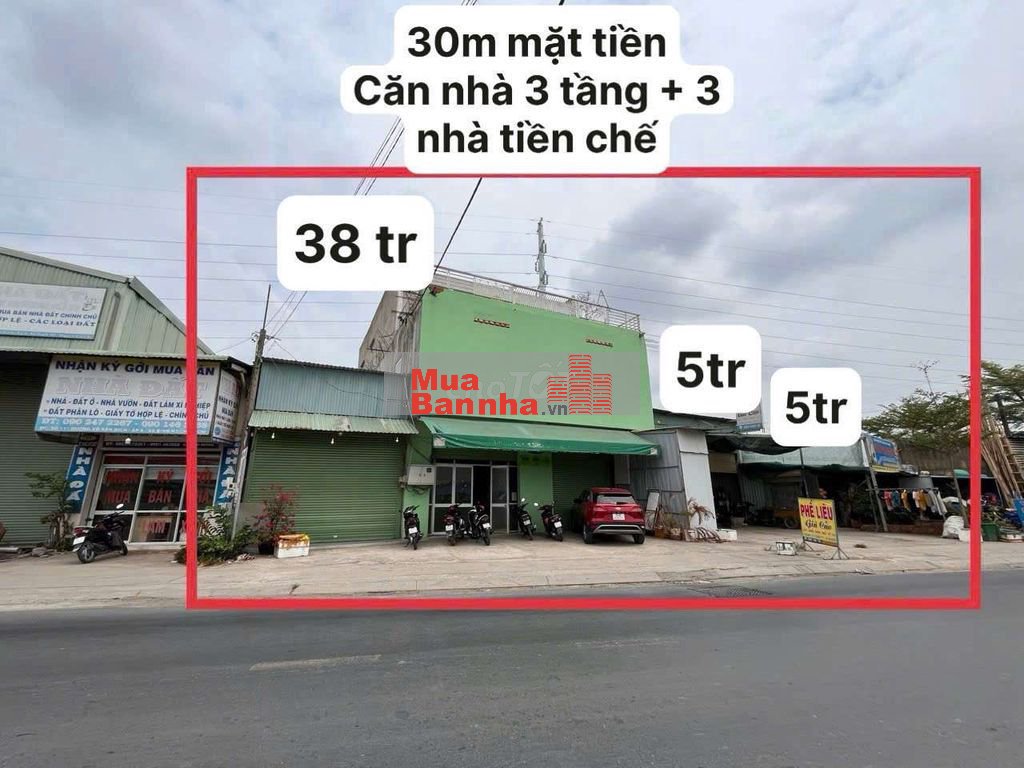 CHÍNH CHỦ CẦN BÁN CĂN NHÀ NGANG 30M DT 1400 m MẶT TIỀN GẦN CHỢ HÓC MÔN