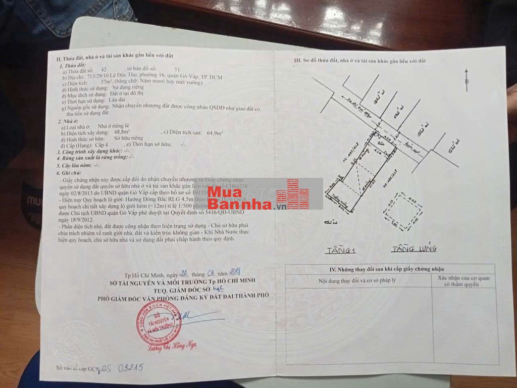 Nhà 4.25 x14.5, cn 57m2