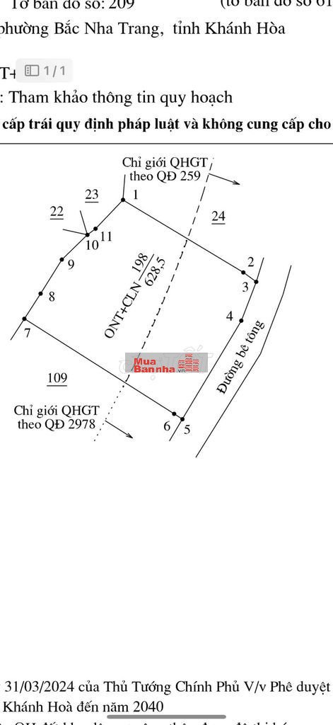 Nhà 1 tầng, DT:628.5m2 tp Nha Trang, ngõ 4.5m tương lai mở đường 8m