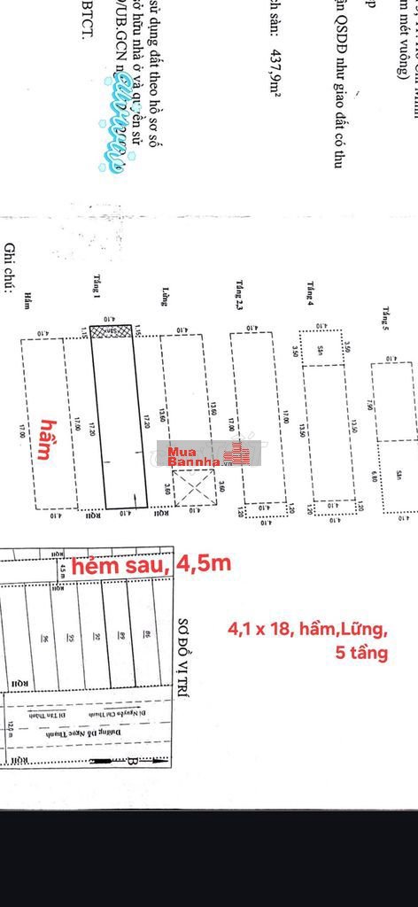 Nhà 2MT trước sau, Đổ Ngọc Thạnh, Hầm + L+4 lầu, P12,Q5