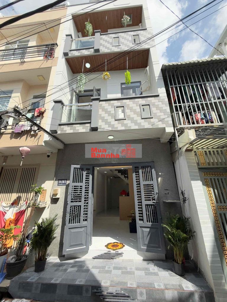 3Tầng-Nhà Mới Đẹp Lưu Hữu PhướcP15Q8-4Phòng Ngủ—SHR Ko Lộ Giới