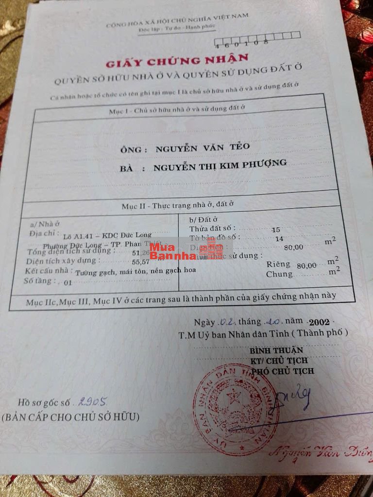 Nhà mặt tiền đường nhựa Trương Văn Ly