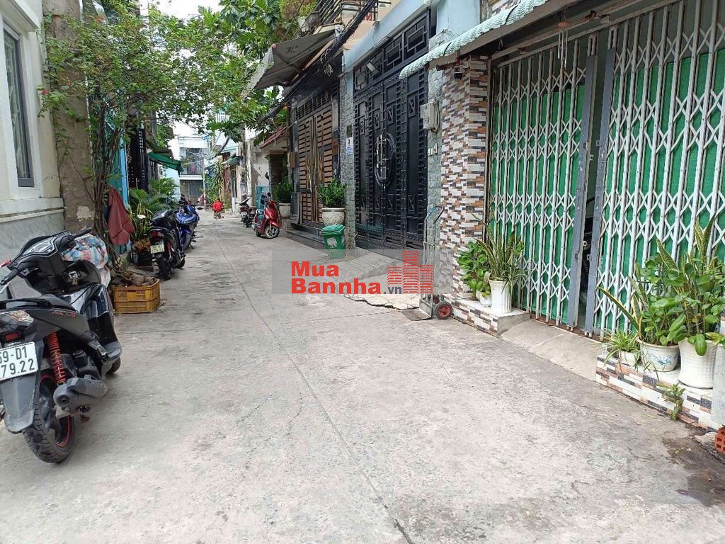 Nha 2 mặt tiền Hẻm thông Phan Huy ích dt 4.3x14m 1 lầu