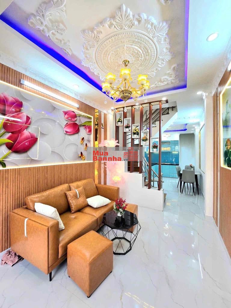 Bán nhà đẹp Huỳnh Tấn Phát Nhà Bè, 1 trệt 1 lầu, sổ hồng riêng, full n