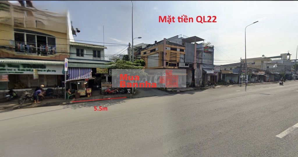 BÁN NHÀ CẤP 4 – 2 MẶT TIỀN QL22 – GIÁ 2 TỶ 5