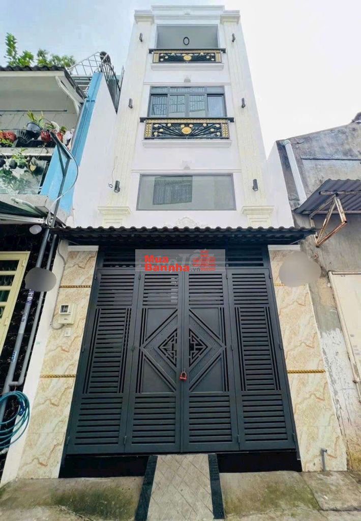 Nhà 135// Gò Xoài P.BHHA 4x10 3lầu 4P 3WcC Hẻm 5m 5tỷ 200 hg Tây