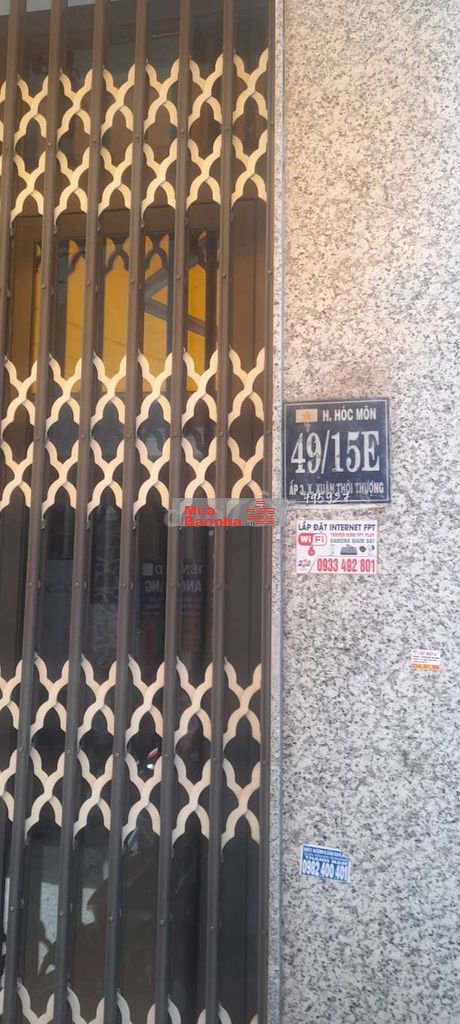 Bán nhà sổ hồng riêng Bà Điểm Hóc môn đ Trần Văn Mười 4 x 10 trệt lầu