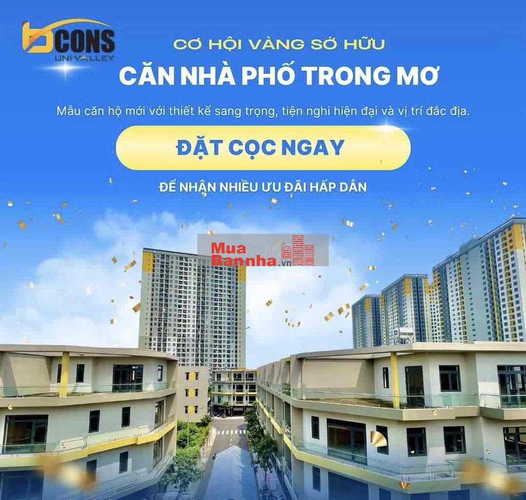 ĐÓN ĐẦU CƠ HỘI VÀNG KHI CHỌN NHÀ PHỐ BCONS UNI VALLEY
