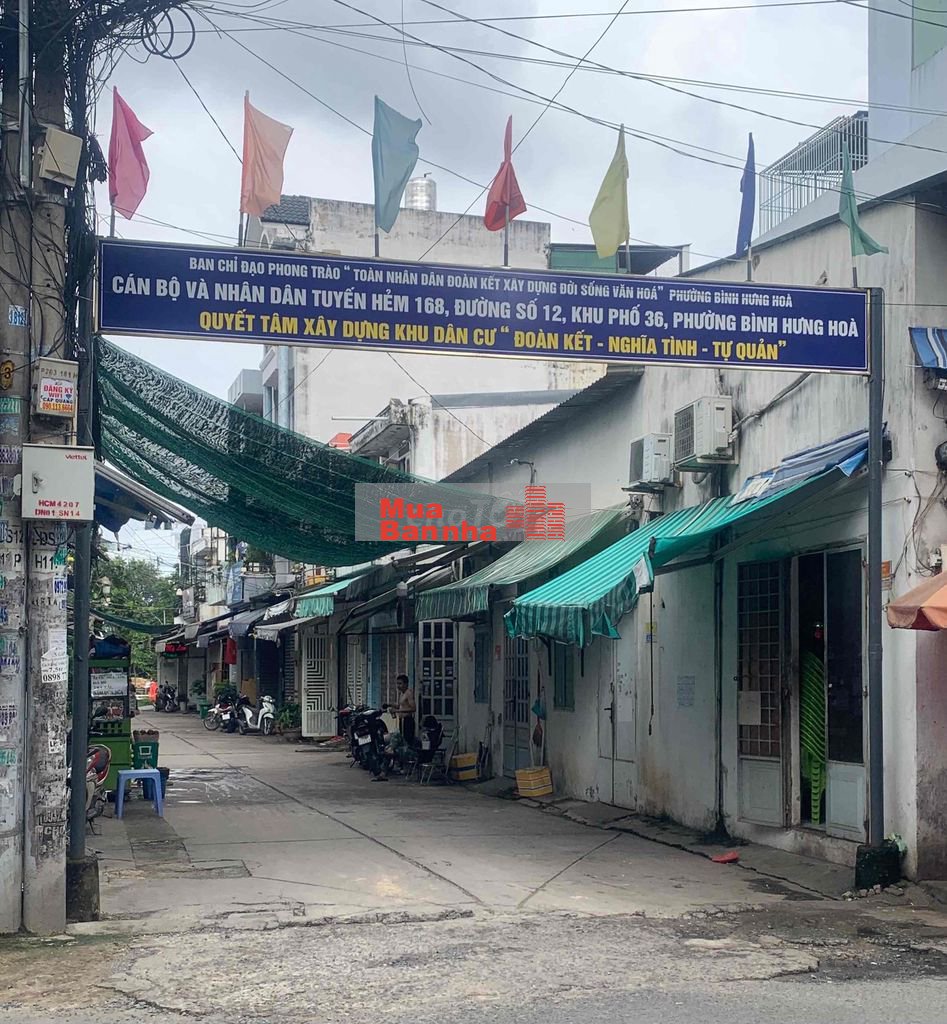 nhà cấp 3 hẻm xe tải dt 4x10 2p ngủ đường 12 p bình hưng hoà