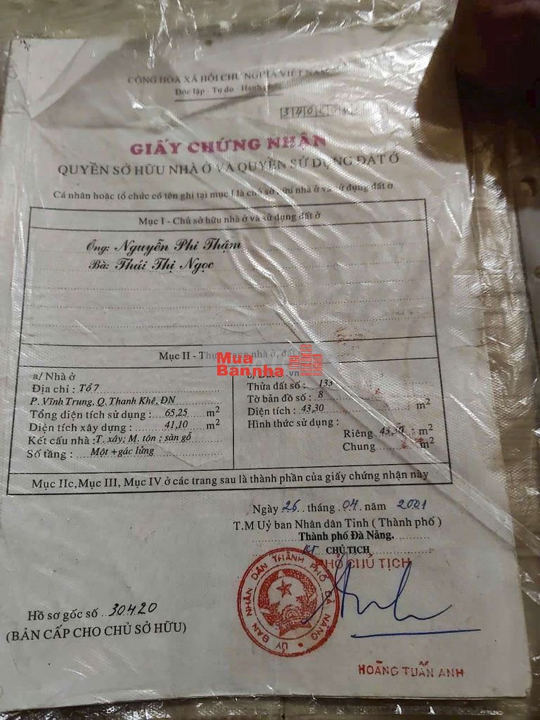 Bán nhà kiệt ông ích khiêm - gần chợ cồn siêu thị Go 2750 tlcc