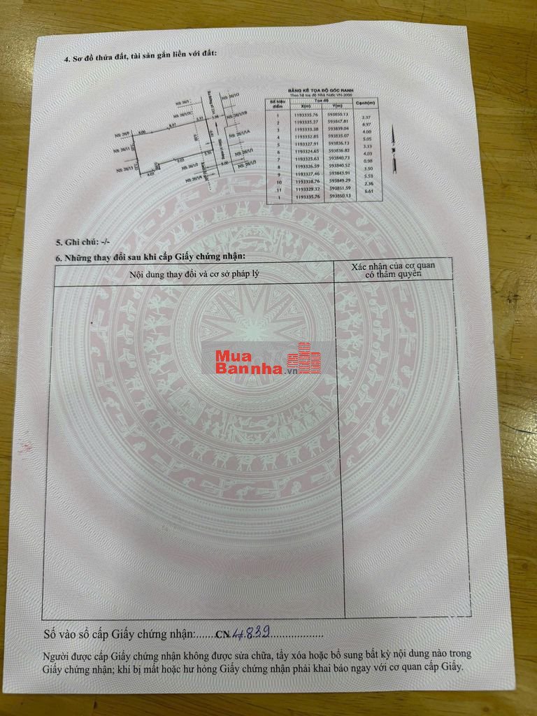 chính chủ bán nhà nát 110m2 full thổ cư 6.6nh8,4 X 15 hẻm 6m