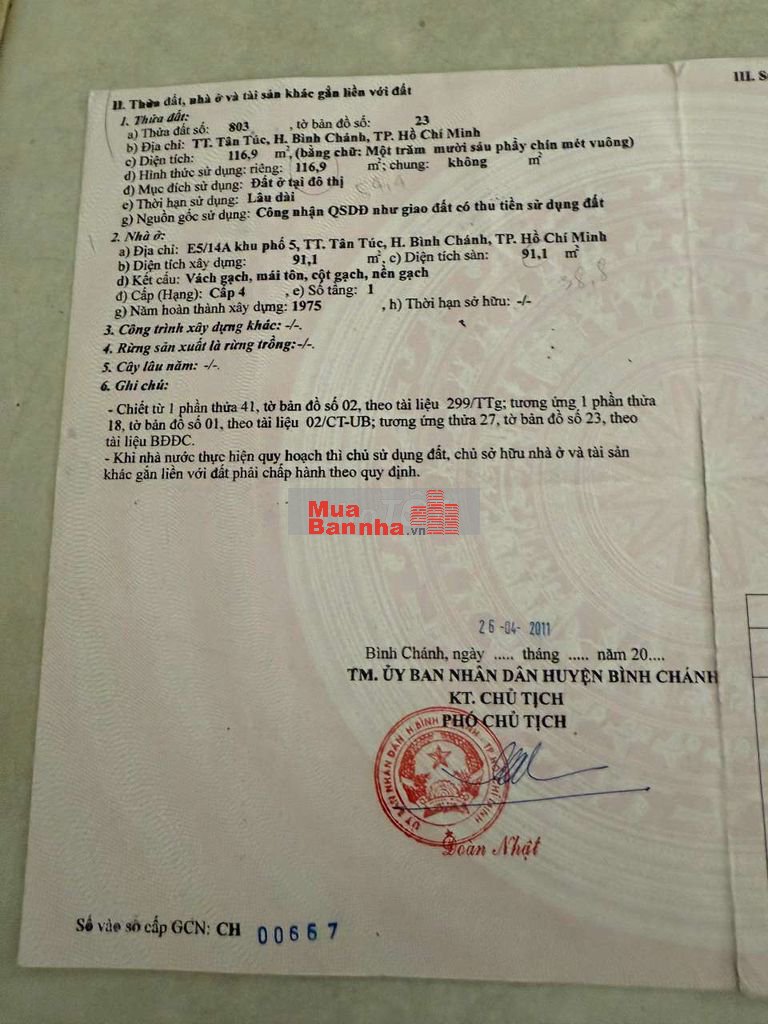 Nhà 1 trệt 1 lửng.SHR.