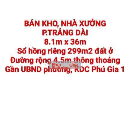 BÁN KHO, NHÀ XƯỞNG TRẢNG DÀI SỔ HỒNG ĐƯỜNG RỘNG 4.5m GẦN NGUYỄN KHUYẾN