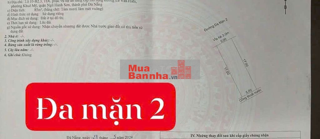 Mình bán Đất Tặng Nhà c4 Đường Đa Mặn 2