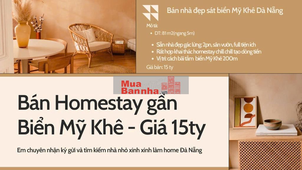 BÁN NHÀ ĐẸP SÁT NGUYỄN VĂN THOẠI - 200M TỚI BIỂN - GIÁ 15TY TL