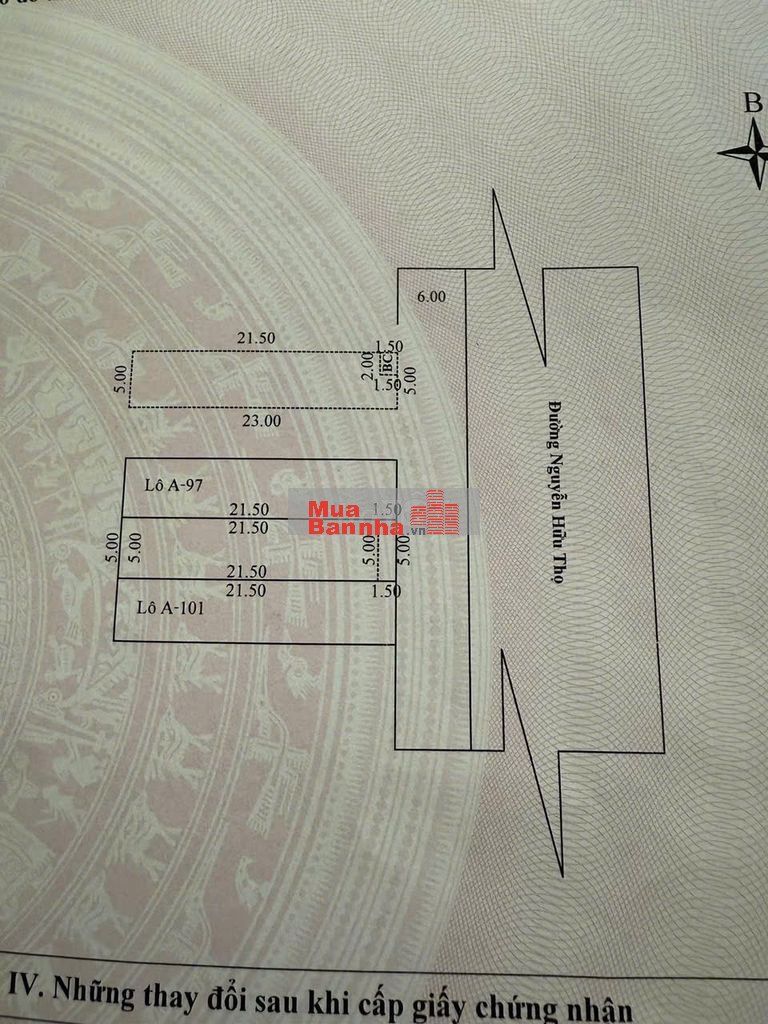 nhà 2tầng nguyễn hữu thọ dt đất 115m2 hướng đông sát ngã tư thành thái