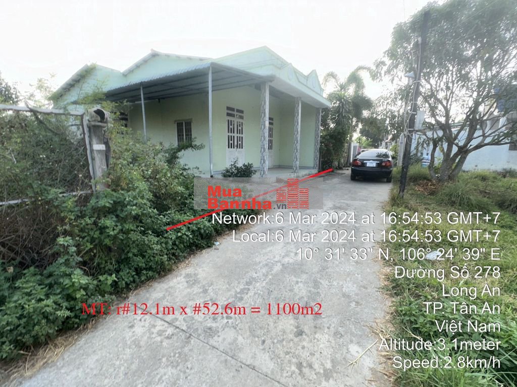 Bán Nhà + đất 1100m2 FULL Thổ,hẻm Betong Đ.Nguyễn Văn Rành, P7, Tân An