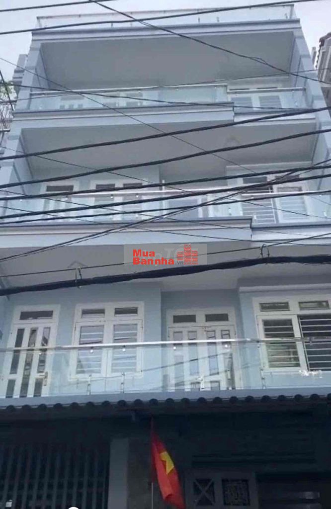 Nhà 7m5x17,5m 3 Lầu Sân Thượng Hẻm 8m Thông