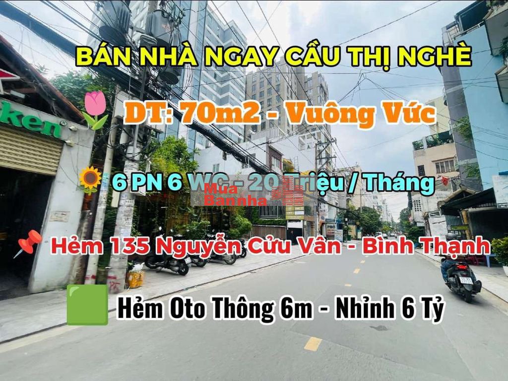 🟥Bán Nhà Hẻm 135 Nguyễn Cửu Vân-70m2-HXH 6m Thông-Dòng Tiền 20Tr/ Th