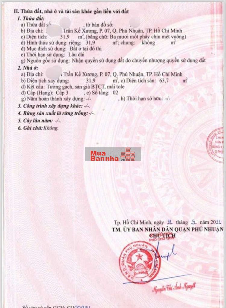 DT: 32m2 , Bán nhà ở Q. Phú Nhuận, P. 7 Trần Kế Xương - Phan Xích Long