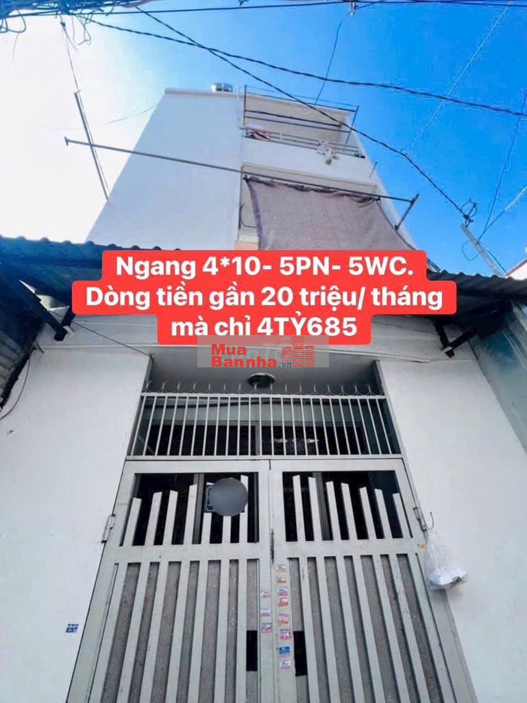 BÁN NHÀ CÓ DÒNG TIỀN 5PN5WC NGAY CHỢ GÒ GẤP KẾ BÊN ĐH CÔNG NGHIỆP 4TY
