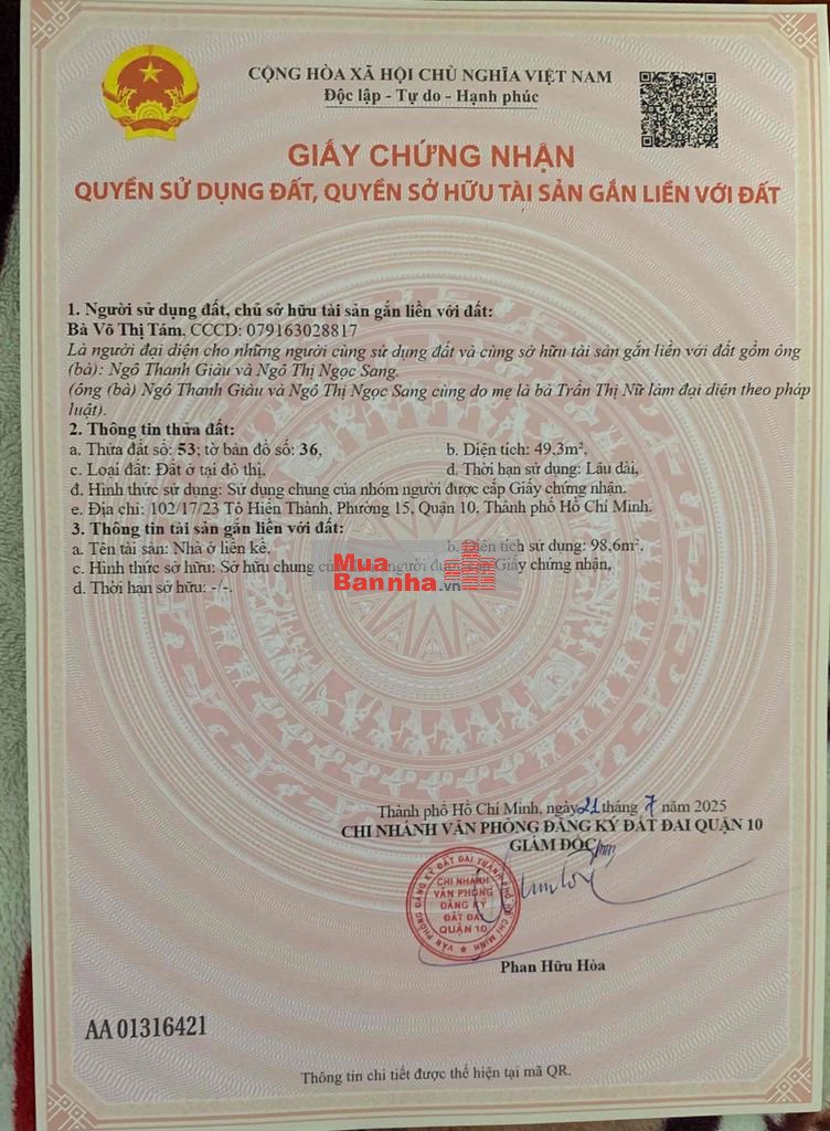 Nhà Ở 98m2 tại Tô Hiến Thành Quận 10