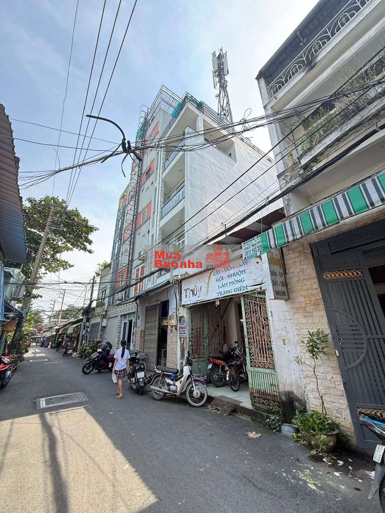 NHÀ MẶT TIỀN ĐƯỜNG NHỰA XE TẢI THÔNG-4TẦNG (4,2×14)-KÊNH TÂN HÓA.TP