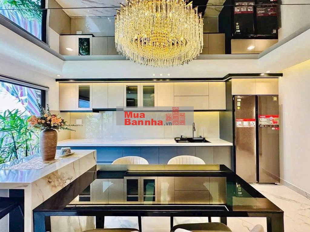 Giảm giá sốc nhà Đặng Thùy Trâm 5x20m. Trệt 2 lầu ST. hẻm thông 12m